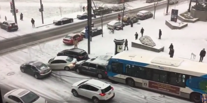 Video : Méga carambolage à Montréal !